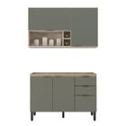 Cozinha Modulada Firenze FI0011 Avena Menta - Demóbile