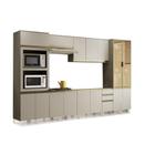 Cozinha Modulada Henn Connect 8 Peças (2 Armários + 2 Balcões + 2 Paneleiros + 2 Complementos) C8P03 Duna/Cristal