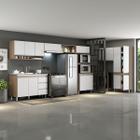 Cozinha Modulada Planejada Sabrina Completa 360 Cm 7 Peças MDP Branco MENU