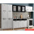 Cozinha Modulada Telasul Star New Aço 4 Peças (2Aéreo+1Balcão+1Paneleiro) CZ84 Branco/Preto-Telasul