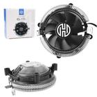 CPU Cooler 65W TDP Fan Preto Intel e Amd com Pasta Termica - Hoopson