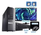 Cpu dell+ monitor DELL 19led pc Core-i7 16gb SSD240 kit teclado mouse caixa de som e cabos