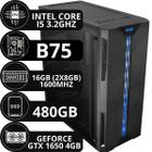 Cpu Pc Desktop Gamer I5 3.2ghz 16gb Ssd 480gb Gtx1650 4gb - Option Soluções