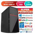 cpu pc Intel Core-i5 8gb ram ssd 240 teclado e mouse sem fio