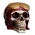 Crânio Caveira Decorativa Esqueleto Skull - Aviador Decpr - Retrofenna Decor