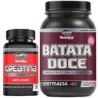 Creatina 100% Pura 180 Cáps 720mg + Batata Doce em Pó 1Kg - Unilife