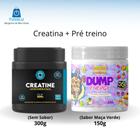 Creatina 100% PURA 300g+ Pré-treino (Dump Energy) Sabor Maçã Verde - 150g