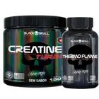 Creatina 150g Turbo + Thermo Flame 120 Caps Black Skull