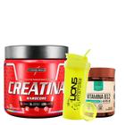 Creatina Hardcore 300 g Integralmedica + Vitamina B12 60 Caps Nutrify + Coqueteleira Cor Sortida 700 ml