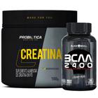 Creatina Pura 100g Probiotica + Bcaa 30 Caps Black Skull - Probiótica