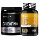 Creatina Pura 300g Probiotica + Vitamina C 120 Caps Growth