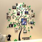 Creative 3D Adesivos de parede Árvore genealógica decorativa Decal DIY Decor Sticker para crianças Quarto de bebê, Restaurante, Família (verde, M)