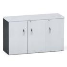 Credenza com 03 Portas P25 Pandin 1,20 M Cinza e Grafito