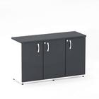 Credenza com 03 Portas P25 Pandin 1,20 M Grafito e Branco