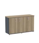 Credenza com 03 Portas P25 Pandin 1,20 M Noce Naturale e Grafito