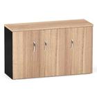 Credenza com 03 Portas P25 Pandin 1,20 M Noce Naturale e Preto