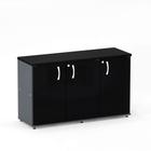 Credenza com 03 Portas P25 Pandin 1,20 M Preto e Grafito