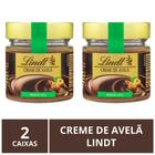 Creme de avelã e Chocolate Lindt, 2 potes de Vidro de 200g