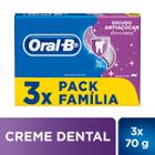 creme Dental Oral-B Escudo Antiaçúcar Menta com 3 Unidades 70g - PROCTER & GAMBLE HPC