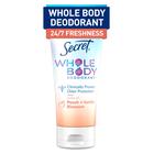 Creme desodorante Secret Whole Body Women, 90 ml, 72 horas de proteção