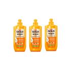 Creme Pentear Niely Gold 250g Oleo Coco Nutrição Magica -3un