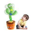 Crianças Dançando Cactus Brinquedo De Pelúcia 120 Músicas Alto-falante Bateria Usb Repetição Voz - ASWJ