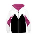 Crianças Spider Gwen Miles Morales 3D Estilo Zipper Hoodie Anime Cosplay Moletom Para Meninos