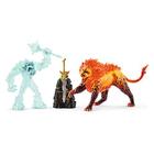 Criaturas Schleich Eldrador, Criaturas Míticas Brinquedos para Crianças, Batalha pela Super Arma Com Monstros de Gelo e Bonecos de Ação monstro de lava, 5 peças, idades 7+