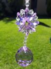 Cristal Suncatcher sala quarto jardim Chakras Facial Lilas - Shoppingnet