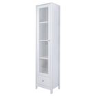 Cristaleira 1 Porta Vidro 1 Gaveta 180x43 cm E962 Branco Dtall - Milani Store