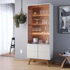 Cristaleira 2 Portas de Vidro Noronha com Led