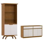 Cristaleira Vicenza com Aparador Buffet Ana Ype Off White New Ceval