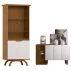 Cristaleira Vicenza com Aparador Buffet Berlim Ype Off White New Ceval