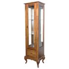 Cristaleira Vitrine Espelhada Antique Média com 1 porta, 2 prateleiras de vidro e 1 gaveta - 1079E