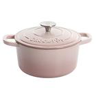 Crock-Pot Artisan Round Enameled Ferro Fundido Forno Holandês, 3 Litros, Blush Rosa