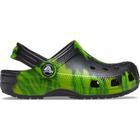 Crocs classic tie dye graphic clog kids black/lime punch