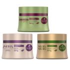 Cronograma Capilar Haskell Para Cabelos Loiros e Descoloridos 3x 300g Reconstrução de Alto Impacto