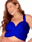 Cropped Alfaiataria Transpassado Bengaline Plus Size