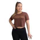 Cropped Blusa Feminina Estampado Camiseta Fitness Academia - FRV Moda Fitness