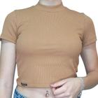 Cropped Blusa Lisa Básico Malha Canelada K2B Saisuna