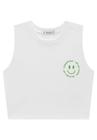 Cropped Branco Smille Infantil Lilimoon