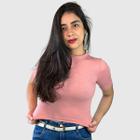 Cropped Canelado Blusa Feminina Elegante Premium C/ Elastano