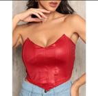 Cropped Corset Anira sem alça com Bojo Várias Cores