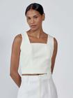 Cropped de Alfaiataria Off White Charlene - TAM G