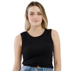 Cropped Diferenciado Feminino Det. Argola Sem Bojo Confort Leve Moda Primavera Verão Slim 36724A