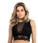 Cropped em Renda Luxo Preto