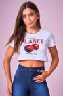 Cropped Feminino Cherries Planet Girls Branco