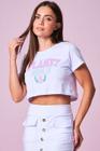 Cropped Feminino Logo College Planet Girls Branco