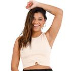 Cropped Feminino Regata Básic e Casual Tecido Diferenciado Confort Slim Alto Verão 36724A