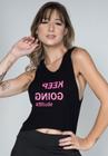 Cropped Fitness Camiseta Regata Frases Treino